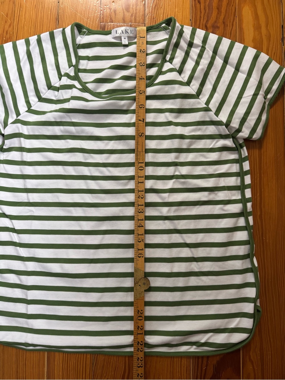 Lake Green & White Striped PJ Top - Picture 5 of 5